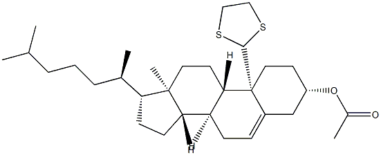 3β-Acetyloxy-19,19-(ethylenebisthio)cholest-5-ene