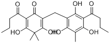 2-丁酰基-4-[(3-丁酰基-2,4,6-三羟基-5-甲基苯基)甲基]-3,5-二羟基-6,6-二甲基环己-2,4-二烯-1-酮