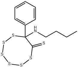 7-Phenyl-7-(butylamino)-1,2,3,4,5,6-hexathiocane-8-thione