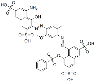 5-amino-4-hydroxy-3-[[2-methoxy-5-methyl-4-[[8-[(phenylsulphonyl)oxy]-3,6-disulpho-1-naphthyl]azo]phenyl]azo]naphthalene-2,7-disulphonic acid