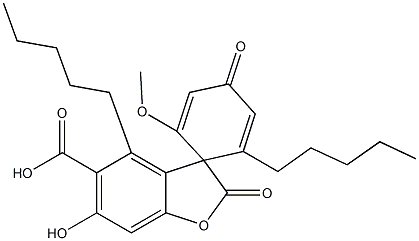 6-Hydroxy-2'-methoxy-2,4'-dioxo-4,6'-dipentylspiro[benzofuran-3(2H),1'-[2,5]cyclohexadiene]-5-carboxylic acid