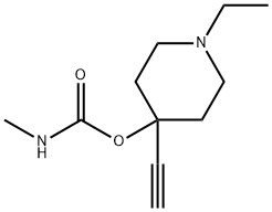 Carbamic acid, methyl-, 1-ethyl-4-ethynyl-4-piperidyl ester (6CI)
