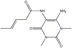 3-Pentenamide,  N-(6-amino-1,2,3,4-tetrahydro-1,3-di-methyl-2,4-dioxo-5-pyrimidinyl)-  (6CI)