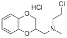 1,4-BENZODIOXAN, 2-((N-2-CHLOROETHYL-N-METHYL)AMINO)METHYL-, HYDROCHLO RIDE