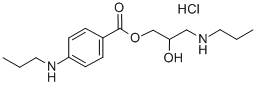 2-Hydroxy-3-(propylamino)propyl p-(propylamino)benzoate hydrochloride