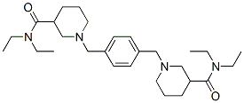 alpha, alpha'-bis(3-(N,N-diethylcarbamoyl)piperidino)-4-xylene