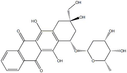 4-O-(2',6'-dideoxyhexopyranosyl)-1,2,3,4-tetrahydro-2,4,5,12-tetrahydroxy-2-hydroxymethyl-6,11-naphthacenedione