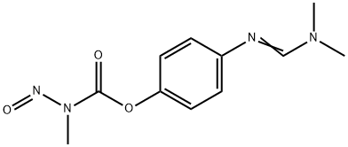 Methylnitrosocarbamic acid p-((dimethylamino)methyleneamino)phenyl est er