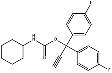 Cyclohexanecarbamic acid 1,1-bis(p-fluorophenyl)-2-propynyl ester
