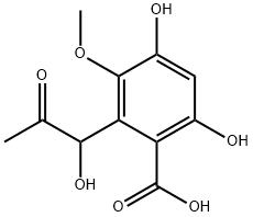 2-(1-Hydroxy-2-oxopropyl)-3-methoxy-4,6-dihydroxybenzoic acid