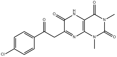 2,4,6(3H)-Pteridinetrione,  7-[2-(4-chlorophenyl)-2-oxoethyl]-1,5-dihydro-1,3-dimethyl-