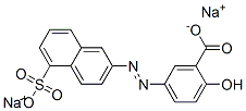 2-Hydroxy-5-[(5-sulfo-2-naphthalenyl)azo]benzoic acid disodium salt