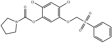 1-Pyrrolidinecarboxylic acid 2,4-dichloro-5-[(phenylsulfonyl)methoxy]phenyl ester