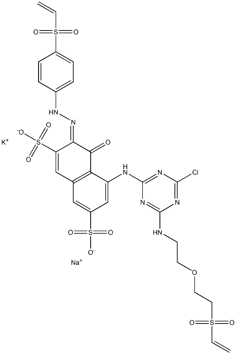 2,7-Naphthalenedisulfonic acid, 5-4-chloro-6-2-2-(ethenylsulfonyl)ethoxyethylamino-1,3,5-triazin-2-ylamino-3-4-(ethenylsulfonyl)phenylazo-4-hydroxy-, potassium sodium salt