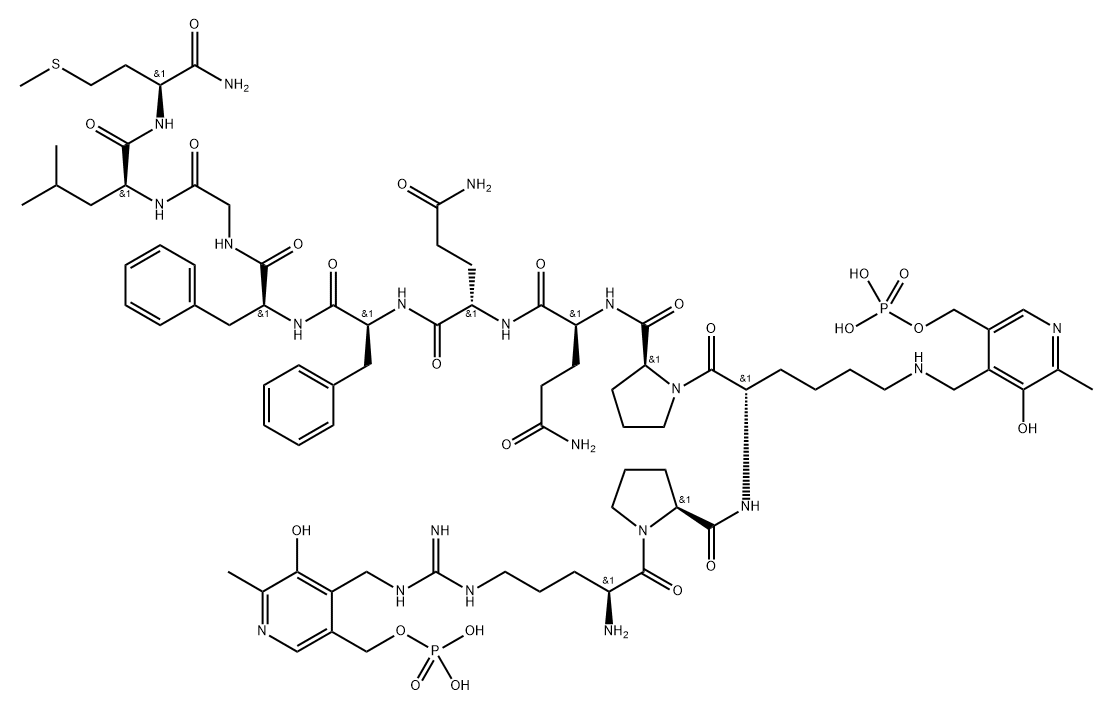 substance P, alpha-N-Arg(1)-epsilon-N-Lys(3)-di-(pyridoxal phosphate)-
