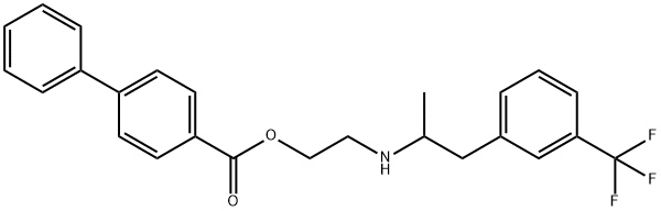 2-[1-[3-(trifluoromethyl)phenyl]propan-2-ylamino]ethyl 4-phenylbenzoat e