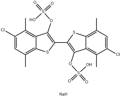 5,5'-Dichloro-4,4',7,7'-tetramethyl-2,2'-bibenzo[b]thiophene-3,3'-diol bis(sulfuric acid sodium) salt
