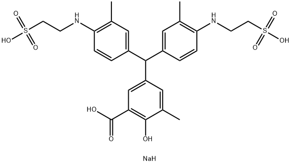 2-Hydroxy-3-methyl-5-[bis[3-methyl-4-[N-[2-(sodiosulfo)ethyl]amino]phenyl]methyl]benzoic acid