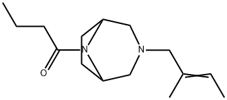 8-Butyryl-3-(2-methyl-2-butenyl)-3,8-diazabicyclo(3.2.1)octane