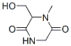 2,5-Piperazinedione,6-(hydroxymethyl)-1-methyl-(9CI)