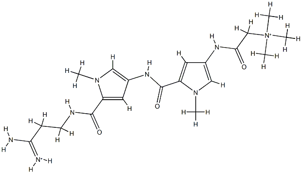 [5-[[5-[2-(amino-azaniumylidene-methyl)ethylcarbamoyl]-1-methyl-pyrrol -3-yl]carbamoyl]-1-methyl-pyrrol-3-yl]carbamoylmethyl-trimethyl-azaniu m