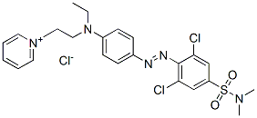 1-[2-[[4-[[2,6-二氯-4-[(二甲氨基)磺酰基]苯基]偶氮]苯基]乙胺基]乙基]吡啶氯化盐