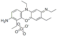 7-amino-3,6,10-triethyl-2-(ethylimino)-2,10-dihydrophenoxazin-5-ium perchlorate