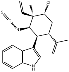 (+)-3-[(1S)-4α-Chloro-3β-ethenyl-2β-isothiocyanato-3-methyl-6α-(1-methylethenyl)cyclohexane-1β-yl]-1H-indole