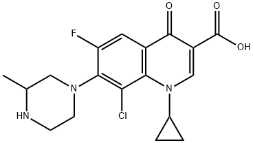 3-Quinolinecarboxylic acid, 8-chloro-1-cyclopropyl-6-fluoro-1,4-dihydro-7-(3-Methyl-1-piperazinyl)-4-oxo-