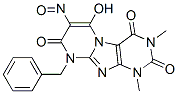 Pyrimido[2,1-f]purine-2,4,8(1H,3H,9H)-trione,  6-hydroxy-1,3-dimethyl-7-nitroso-9-(phenylmethyl)-