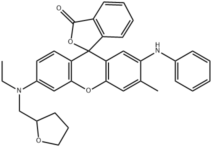 6'-[Ethyl[(tetrahydrofuran-2-yl)methyl]amino]-3'-methyl-2'-anilinospiro[isobenzofuran-1(3H),9'-[9H]xanthene]-3-one
