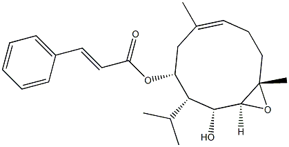 3-Phenylpropenoic acid (1S,2R,3S,4R,6E,10S)-2-hydroxy-6,10-dimethyl-3-(1-methylethyl)-11-oxabicyclo[8.1.0]undec-6-en-4-yl ester