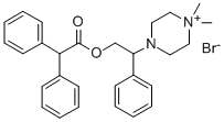 Acetic acid, diphenyl-, beta-(4-methyl-1-piperazinyl)phenethyl ester,  methobromide