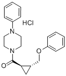 Piperazine, 1-((2-(phenoxymethyl)cyclopropyl)carbonyl)-4-phenyl-, mono hydrochloride, trans-