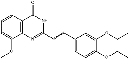 4(3H)-Quinazolinone,  2-(3,4-diethoxystyryl)-8-methoxy-  (6CI)