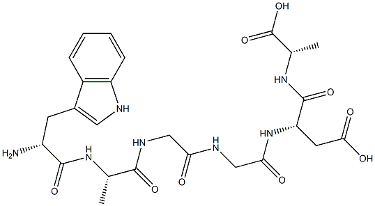 (3S)-3-[[2-[[2-[[(2S)-2-[[(2R)-2-amino-3-(1H-indol-3-yl)propanoyl]amin o]propanoyl]amino]acetyl]amino]acetyl]amino]-3-[[(1S)-1-carboxyethyl]c arbamoyl]propanoic acid