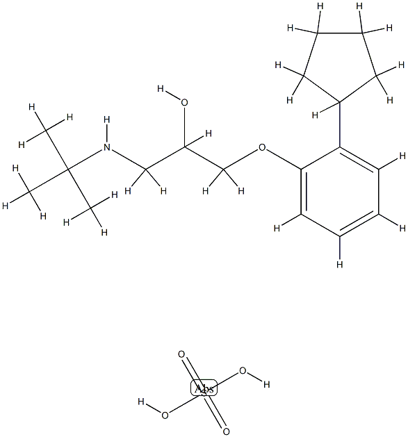 2-Propanol, 1-(2-cyclopentylphenoxy)-3-[(1,1-dimethylethyl)amino]-, (+-)-, sulfate (2:1) (salt)