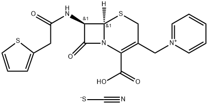 1-({2-羧基-8-氧代-7-[(2-噻吩基乙酰基)氨基]-5-硫杂-1-氮杂双环[4.2.0]辛-2-烯-3-基}甲基)吡啶鎓硫氰酸酯