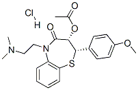 (2R-反式)-3-(乙酰氧基)-5-[2-(二甲基氨基)乙基]-2,3-二氢-2-(4-甲氧基苯基)-1,5-苯并硫氮杂卓-4(5H)-酮单盐酸盐