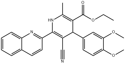 Ethyl 5-cyano-4-(3,4-dimethoxyphenyl)-2-methyl-6-(2-quinolyl)-1,4-dihy dro-3-pyridinecarboxylate