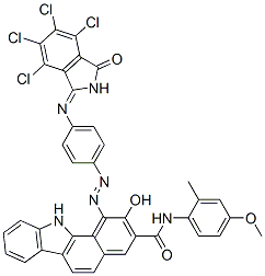 1-[[4-[(4,5,6,7-Tetrachloro-3-oxo-isoindoline-1-ylidene)amino]phenyl]azo]-2-hydro xy-N-(4-methoxy-2-methylphenyl)-11H-benzo[a]carbazole-3-carboxamide
