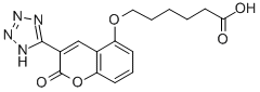 Hexanoic acid, 6-((2-oxo-3-(1H-tetrazol-5-yl)-2H-1-benzopyran-5-yl)oxy )-