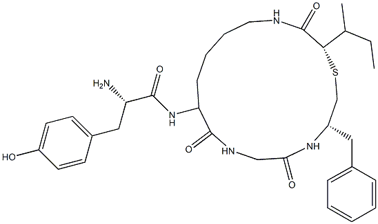 tyrosyl-cyclo(lysyl-glycyl-phenylalanyl-psi(thiomethylene)leucine)
