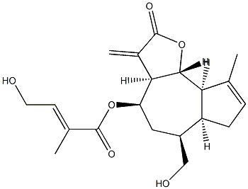 (E)-4-Hydroxy-2-methyl-2-butenoic acid [(3aR)-2,3,3aβ,4,5,6,6aβ,7,9aβ,9bα-decahydro-6α-hydroxymethyl-9-methyl-3-methylene-2-oxoazuleno[4,5-b]furan-4α-yl] ester
