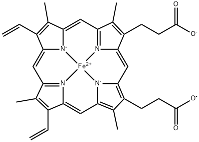 [dihydrogen 3,7,12,17-tetramethyl-8,13-divinyl-2,18-porphinedipropiona to(2-)]-iron