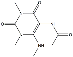 Uracil,  5-acetamido-1,3-dimethyl-6-methylamino-  (6CI)
