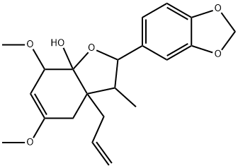 2-(1,3-Benzodioxol-5-yl)-3,3a,4,7-tetrahydro-5,7-dimethoxy-3-methyl-3a-(2-propenyl)benzofuran-7a(2H)-ol