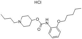 Carbamic acid, (2-(pentyloxy)phenyl)-, 1-butyl-4-piperidinyl ester, mo nohydrochloride