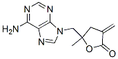 9((2-methyl-4-methylene-5-oxotetrahydrofuran-2-yl)methyl)adenine