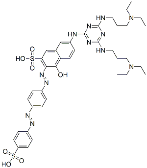 7-[4,6-Bis[3-(diethylamino)propylamino]-1,3,5-triazin-2-ylamino]-4-hydroxy-3-[4-(4-sulfophenylazo)phenylazo]-2-naphthalenesulfonic acid